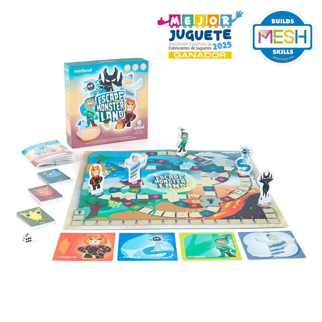 Échappe toi de monstruolandia - jeu de société pour enfant - apprends la coopération bleu