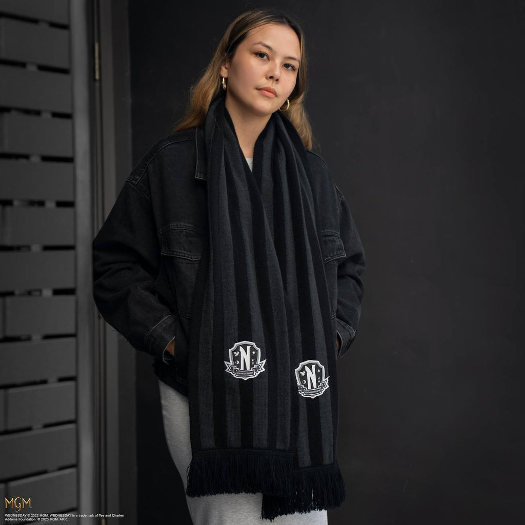 Écharpe Noire Académie Nevermore - Mercredi Noir