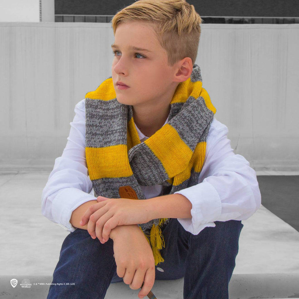 Écharpe Norbert Dragonneau - Harry Potter Gris Rayé Jaune