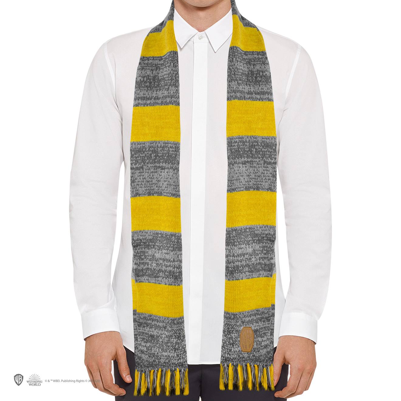 Écharpe Norbert Dragonneau - Harry Potter Gris Rayé Jaune
