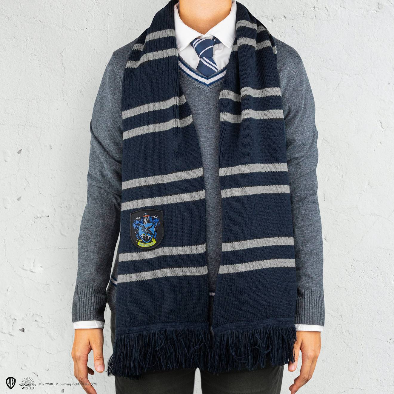 Écharpe serdaigle - Harry Potter bleu rayé