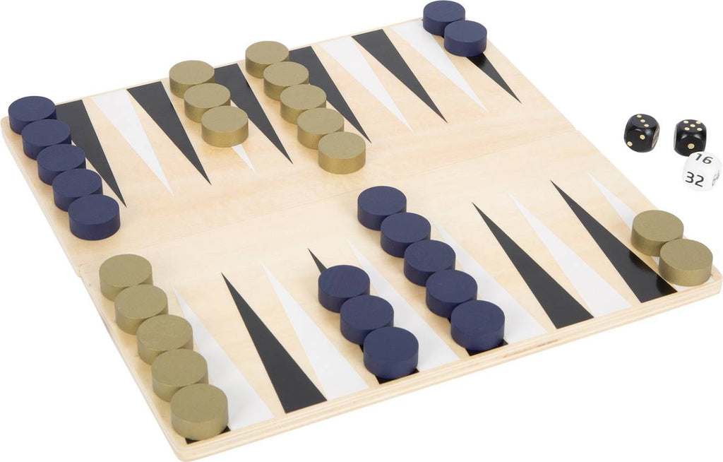 Échecs et backgammon gold edition beige