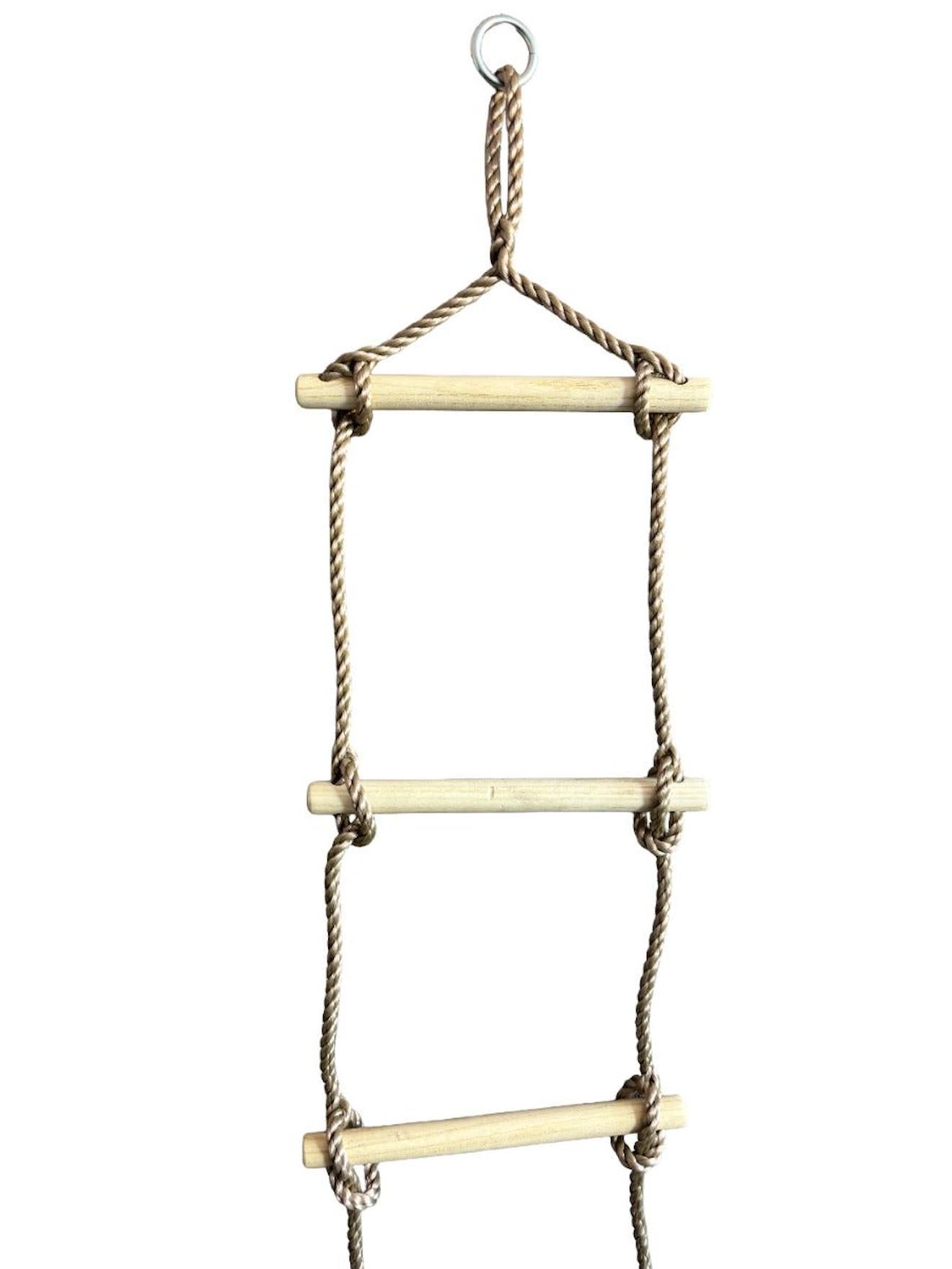 Échelle de corde pour portique balançoire 1.90 m pour enfants beige