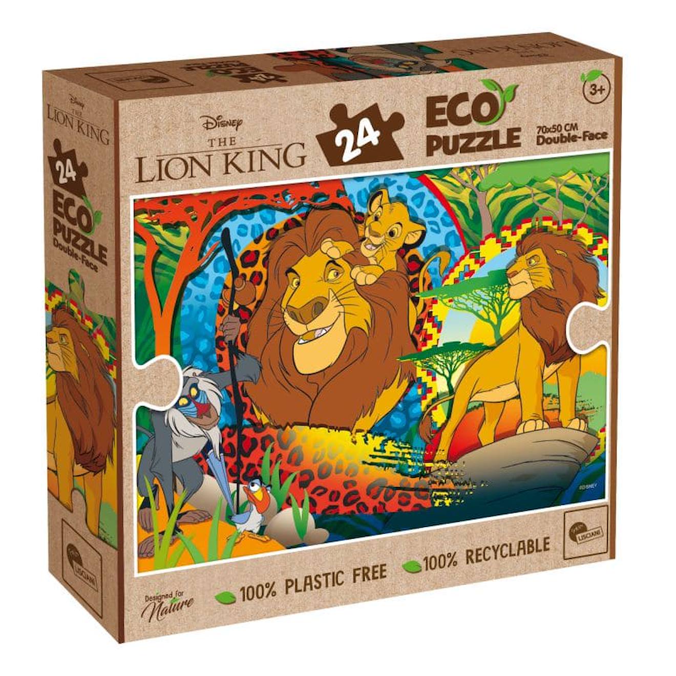Eco-puzzle 24 pièces double face Disney classic multicolore