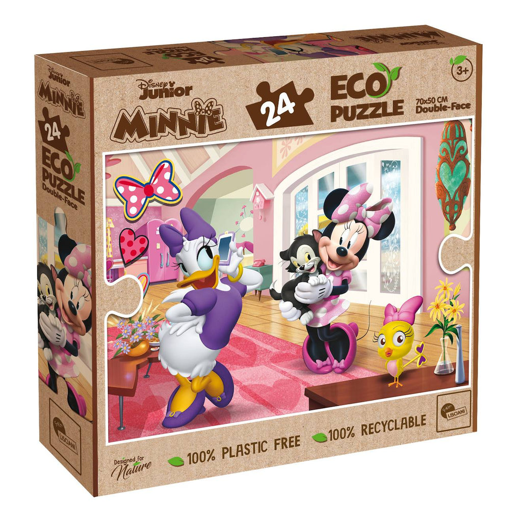 Eco-puzzle 24 pièces double face Minnie multicolore