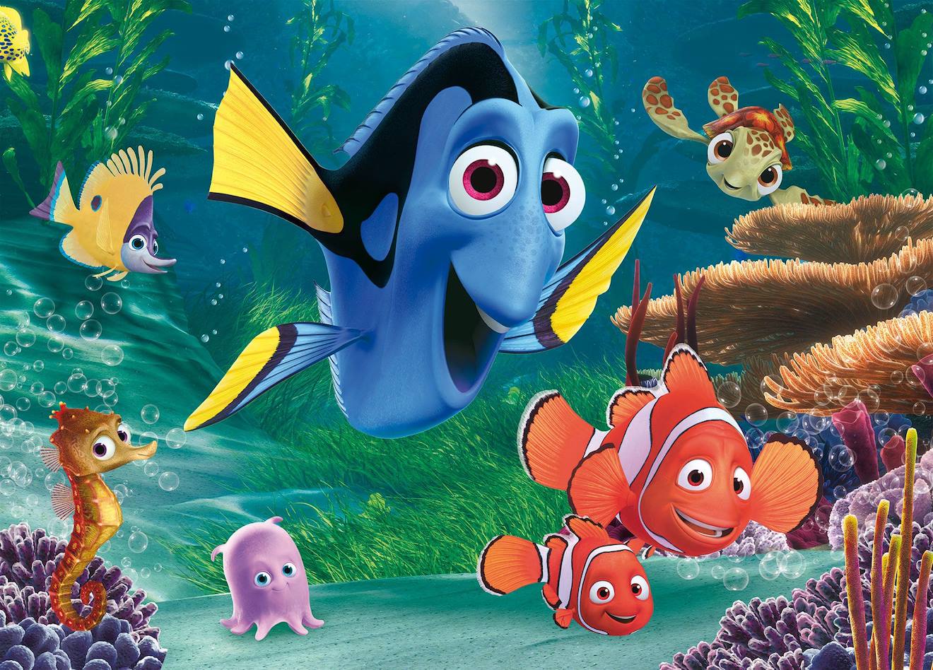Eco-puzzle 24 pièces double face nemo multicolore