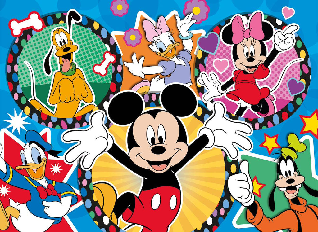 Eco-puzzle 24 pièces mini double face Mickey multicolore