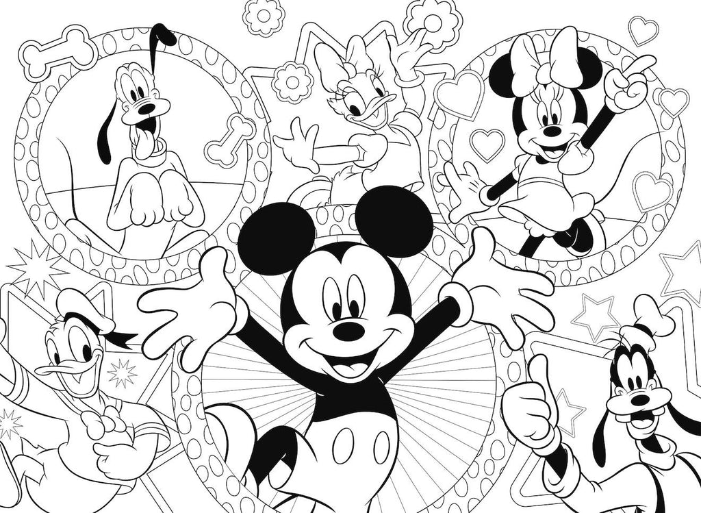 Eco-puzzle 24 pièces mini double face Mickey multicolore