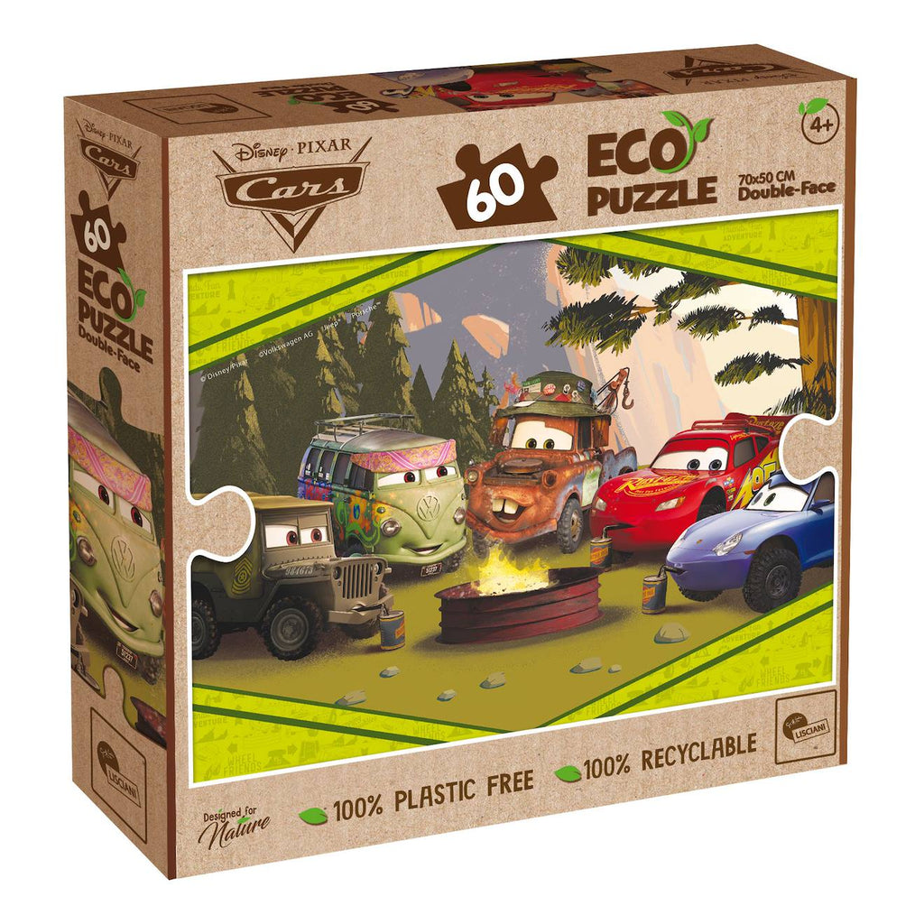 Eco-puzzle 60 pièces double face Cars multicolore