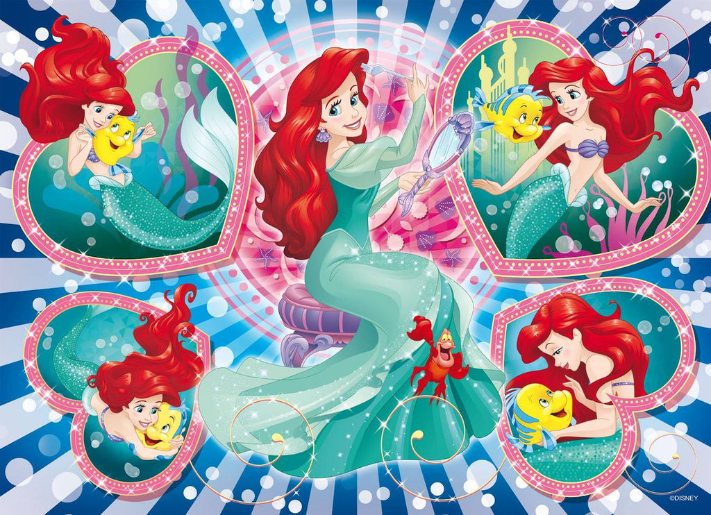 Eco-puzzle 60 pièces double face little mermaid multicolore