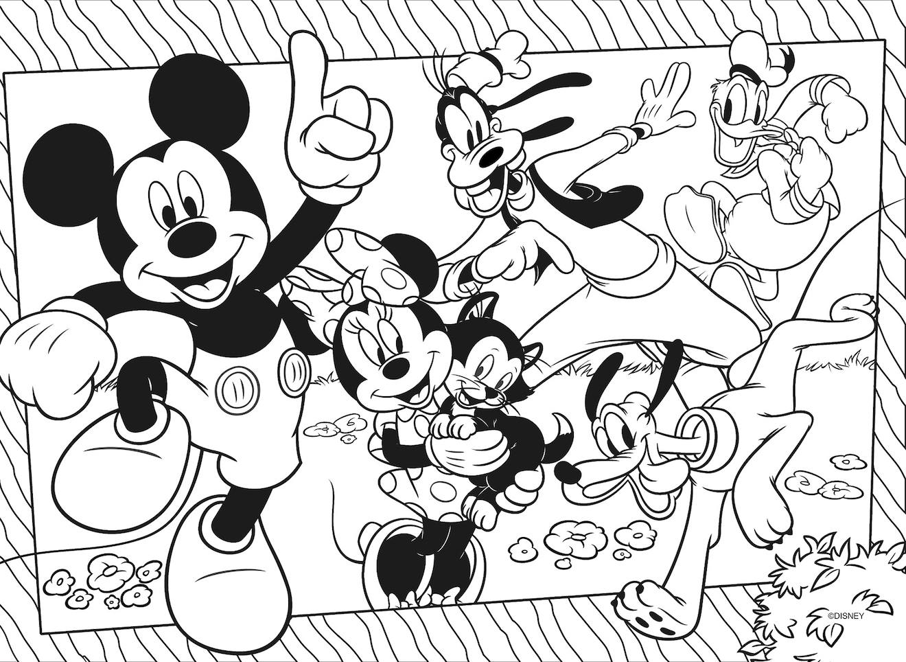 Eco-puzzle 60 pièces double face Mickey Mouse multicolore