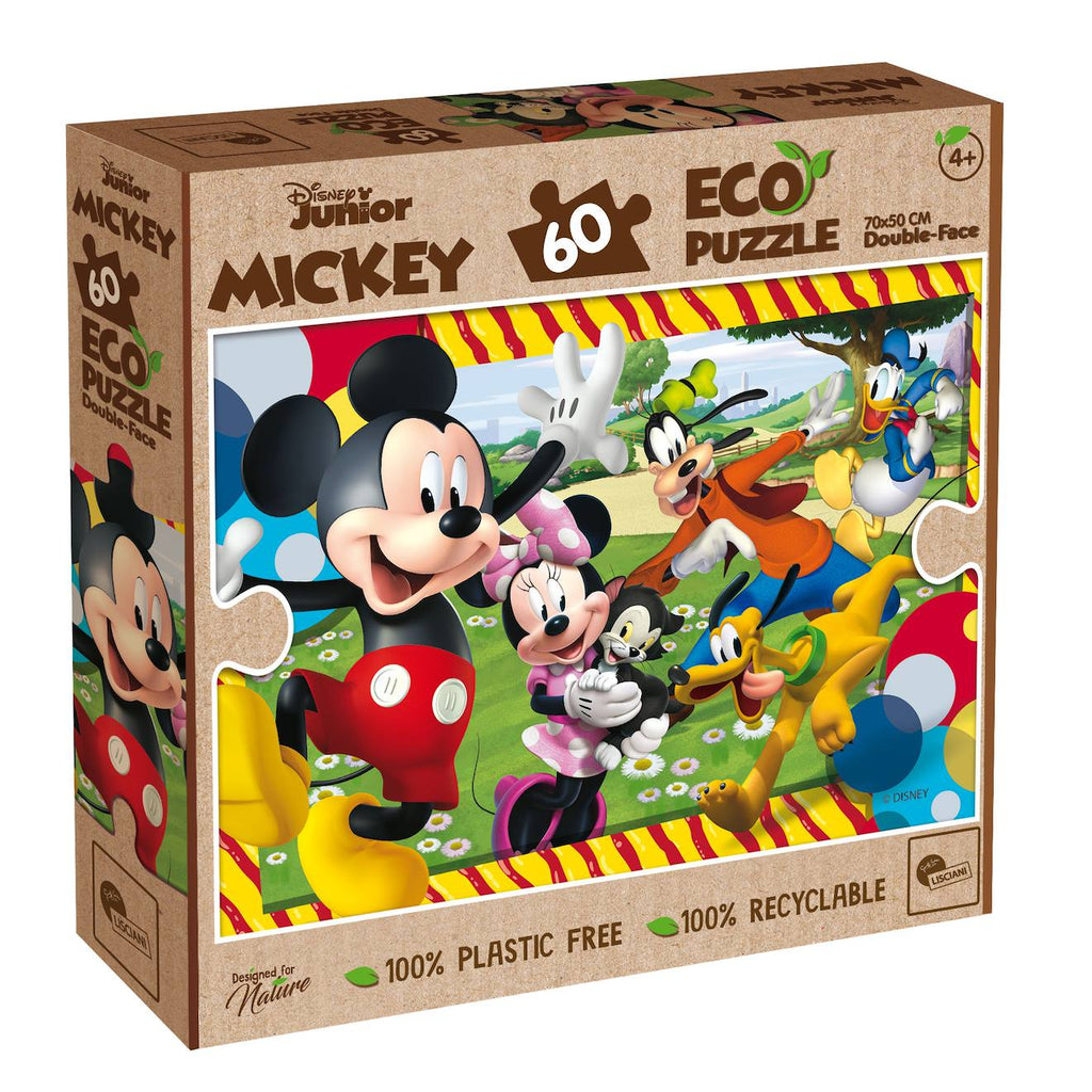 Eco-puzzle 60 pièces double face Mickey Mouse multicolore