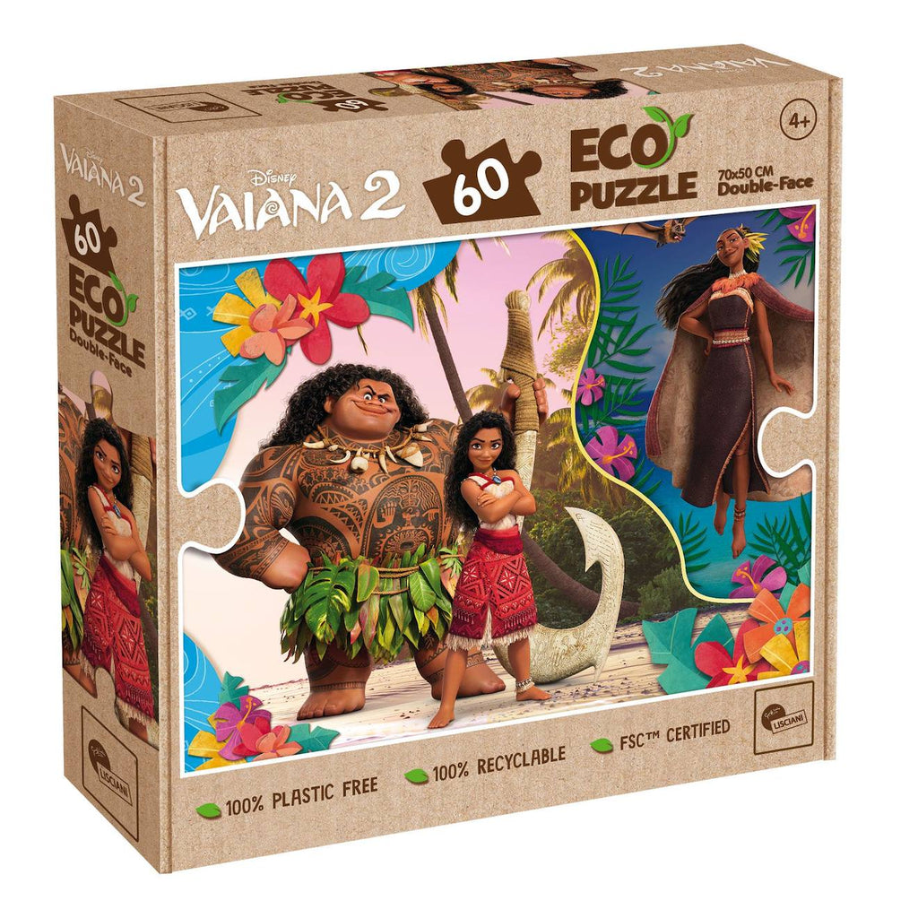 Eco-puzzle 60 pièces double face océania multicolore