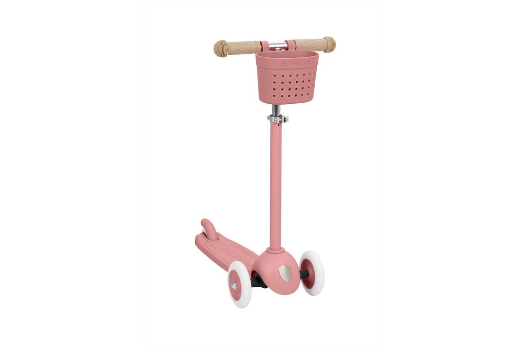 Eco scooter en plastique recyclé framboise