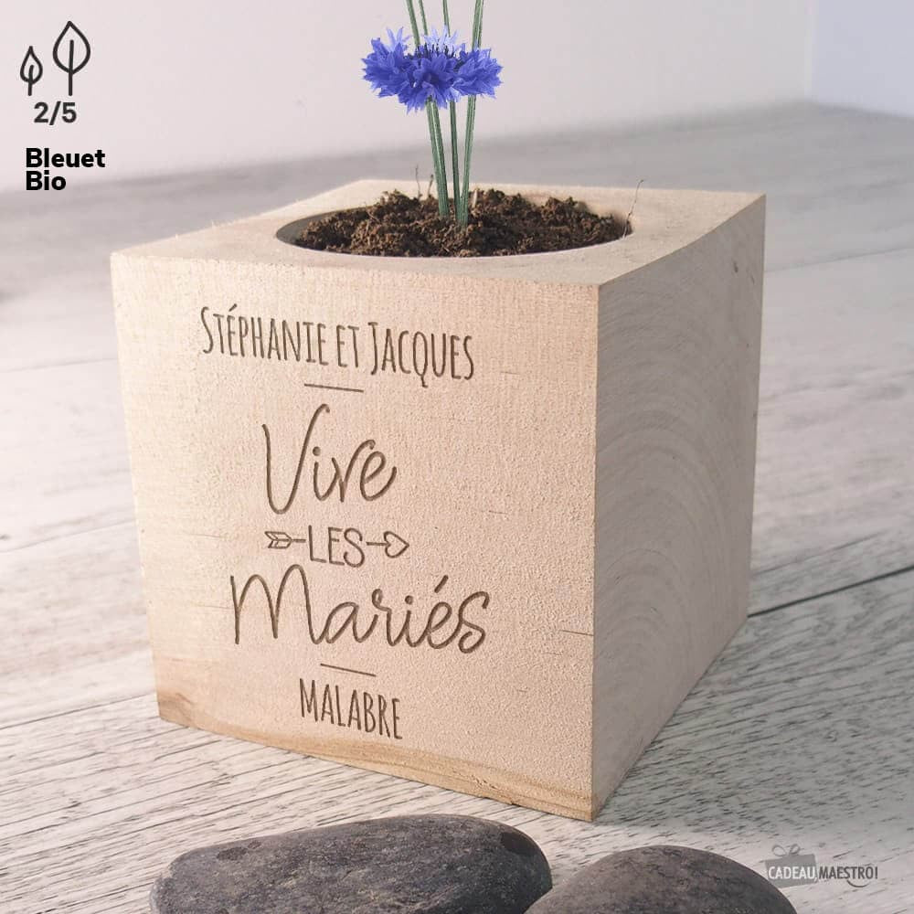 EcoCube Vive les Mariés à Personnaliser Bananes Naines - Ecocube Personnalisé