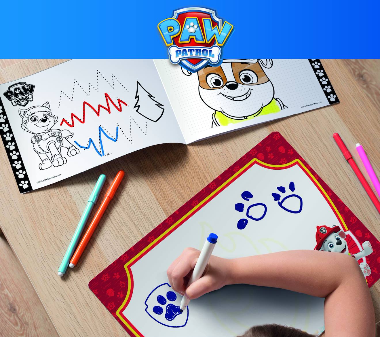 École de dessin Paw Patrol multicolore