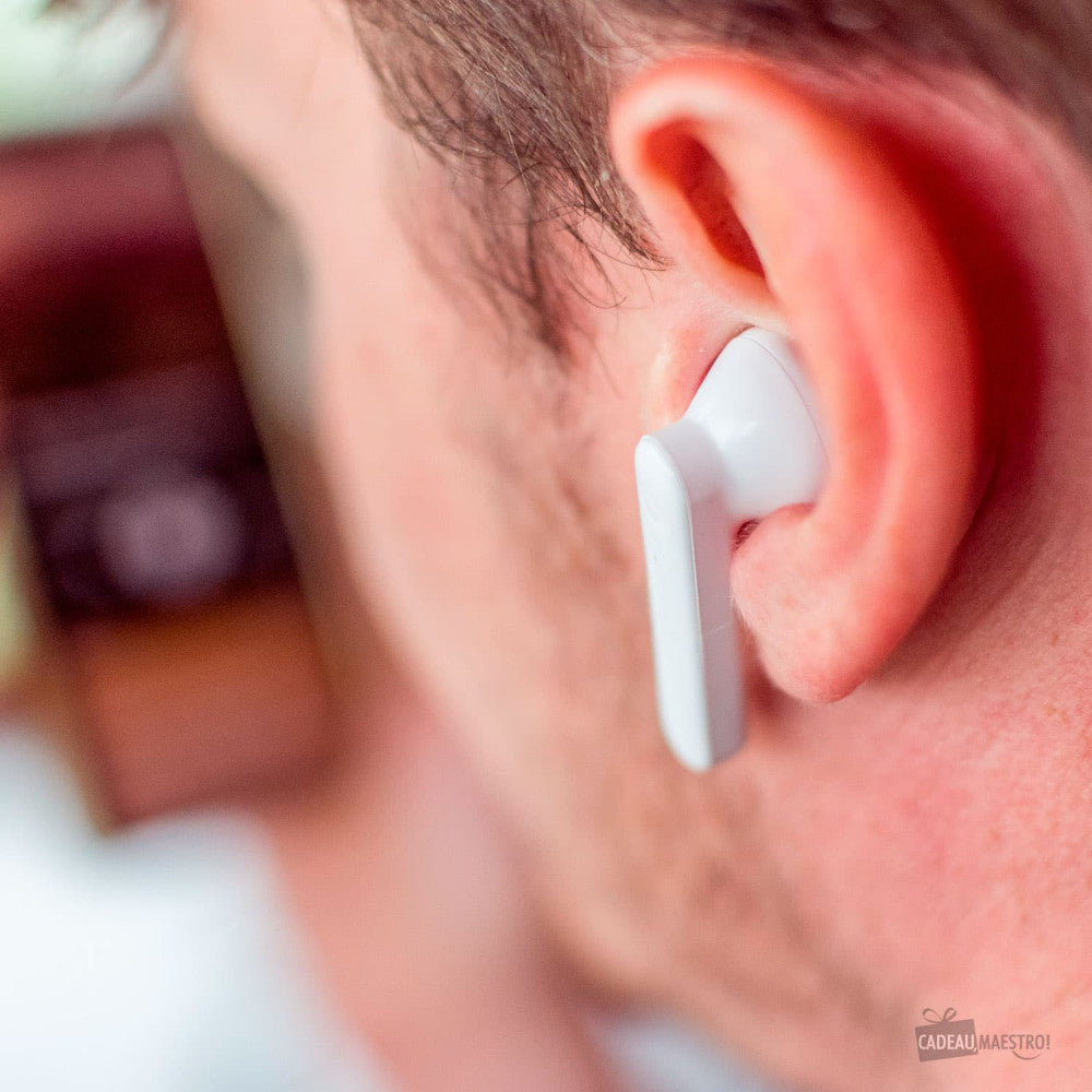 Écouteurs Bluetooth avec Boîtier de Charge Initiales à Personnaliser - Musique
