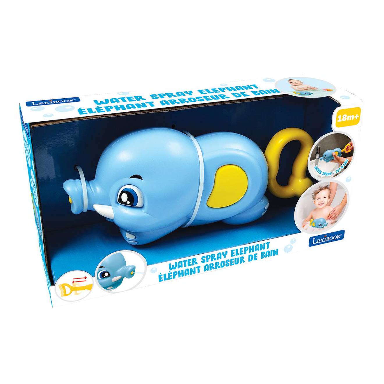 Elephant arroseur jouet de bain bleu