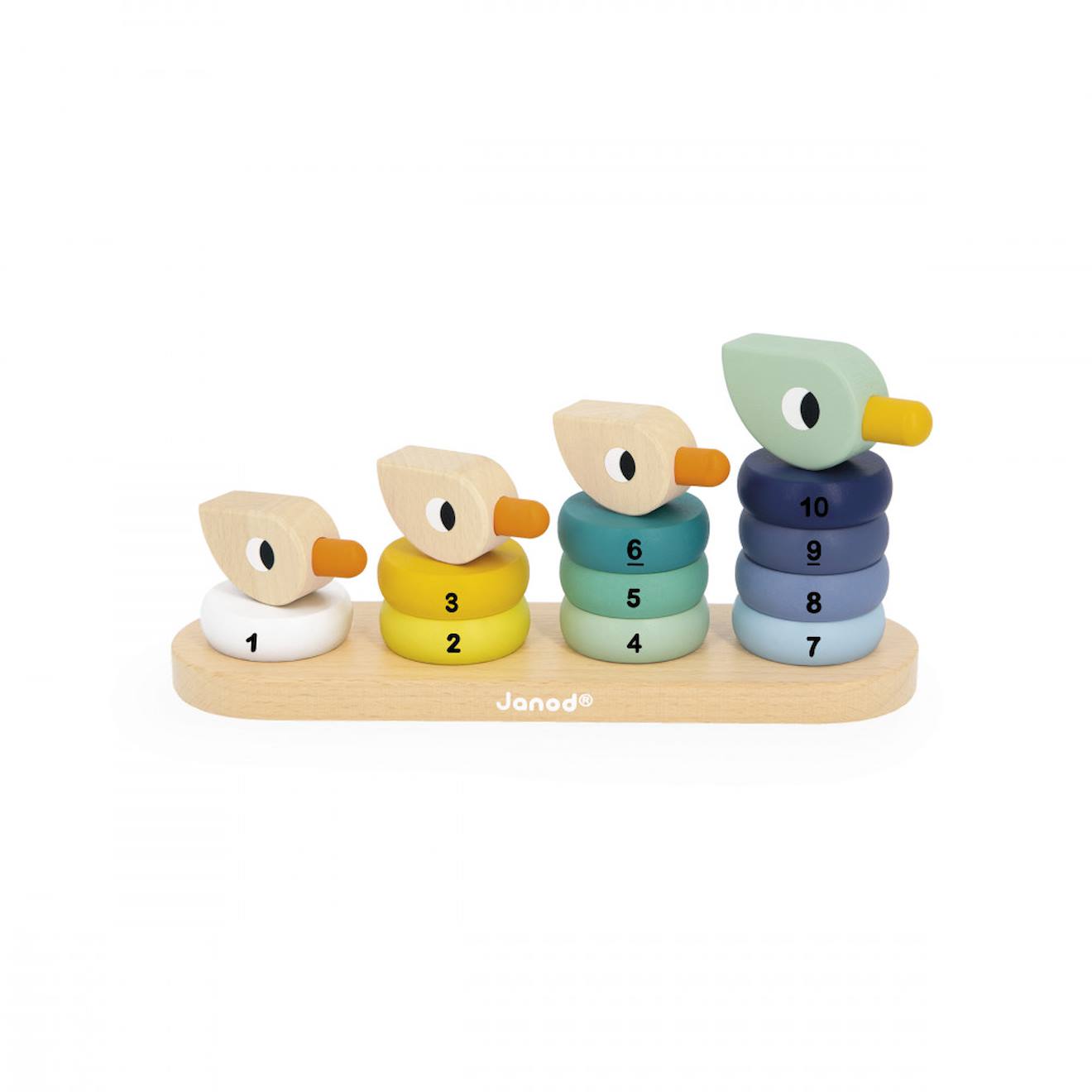 Empilable en bois canards 14 pièces multicolore