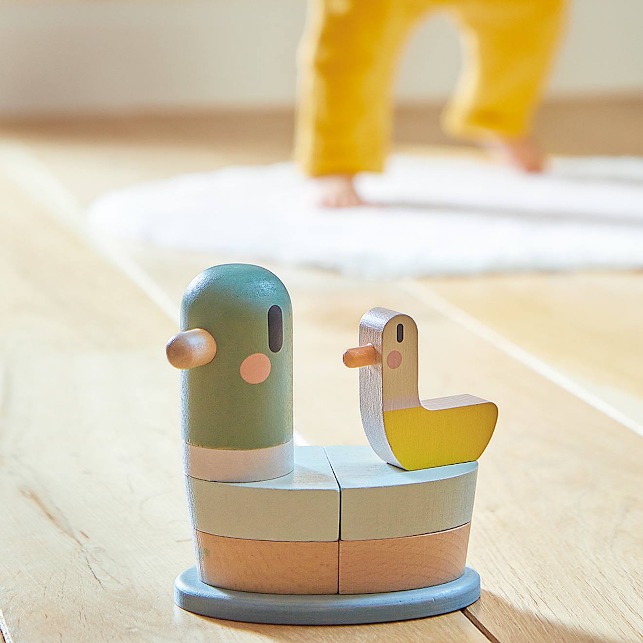 Empilable en bois FSC canard multicolore
