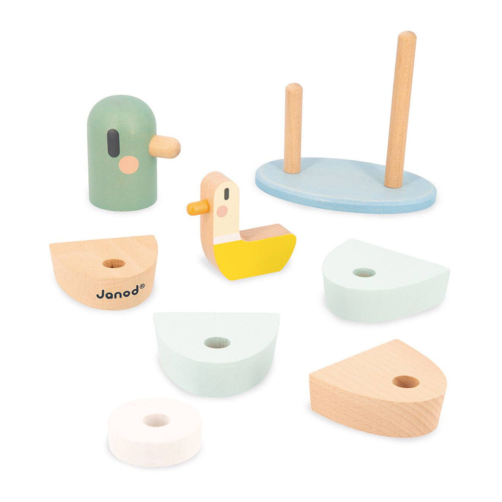 Empilable en bois FSC canard multicolore
