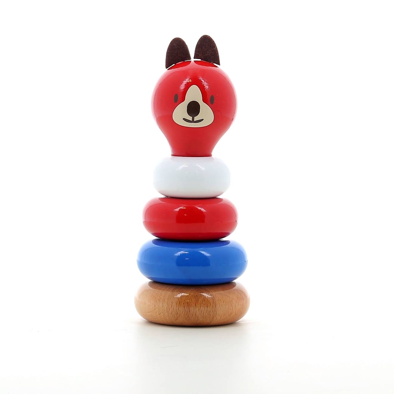 Empilable lucien le chien rouge