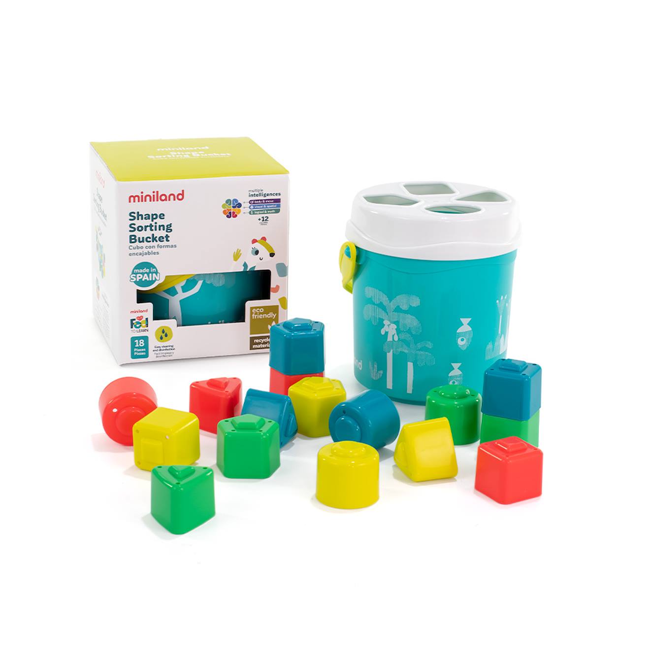 Empilables pour bébés de couleur turquoise multicolore
