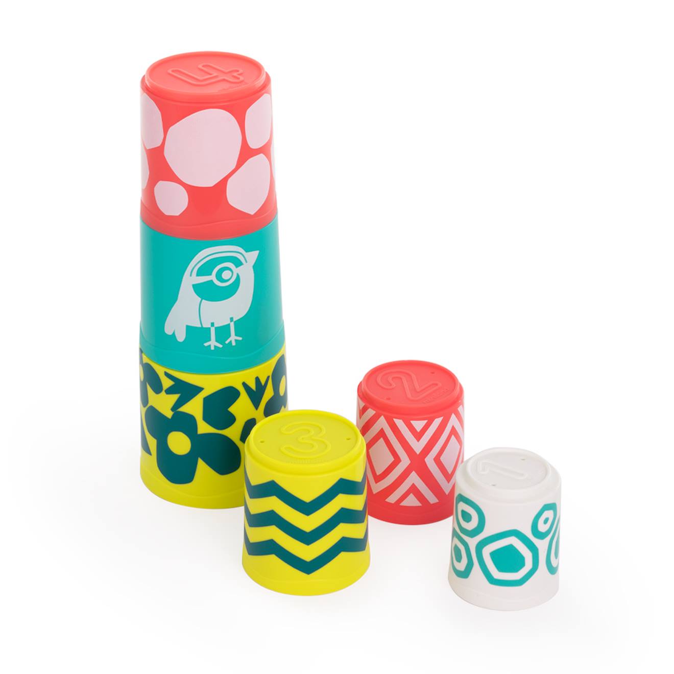 Empilables pour bébés : stacking cups multicolore