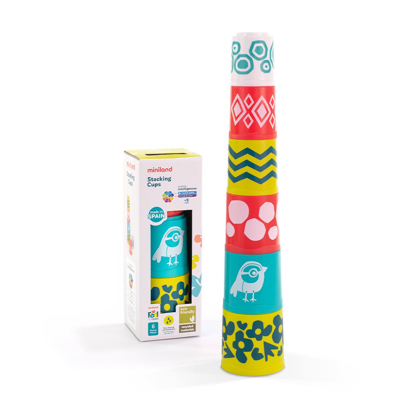 Empilables pour bébés : stacking cups multicolore