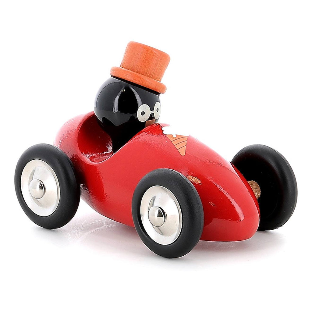 En voiture rené le pingouin rouge