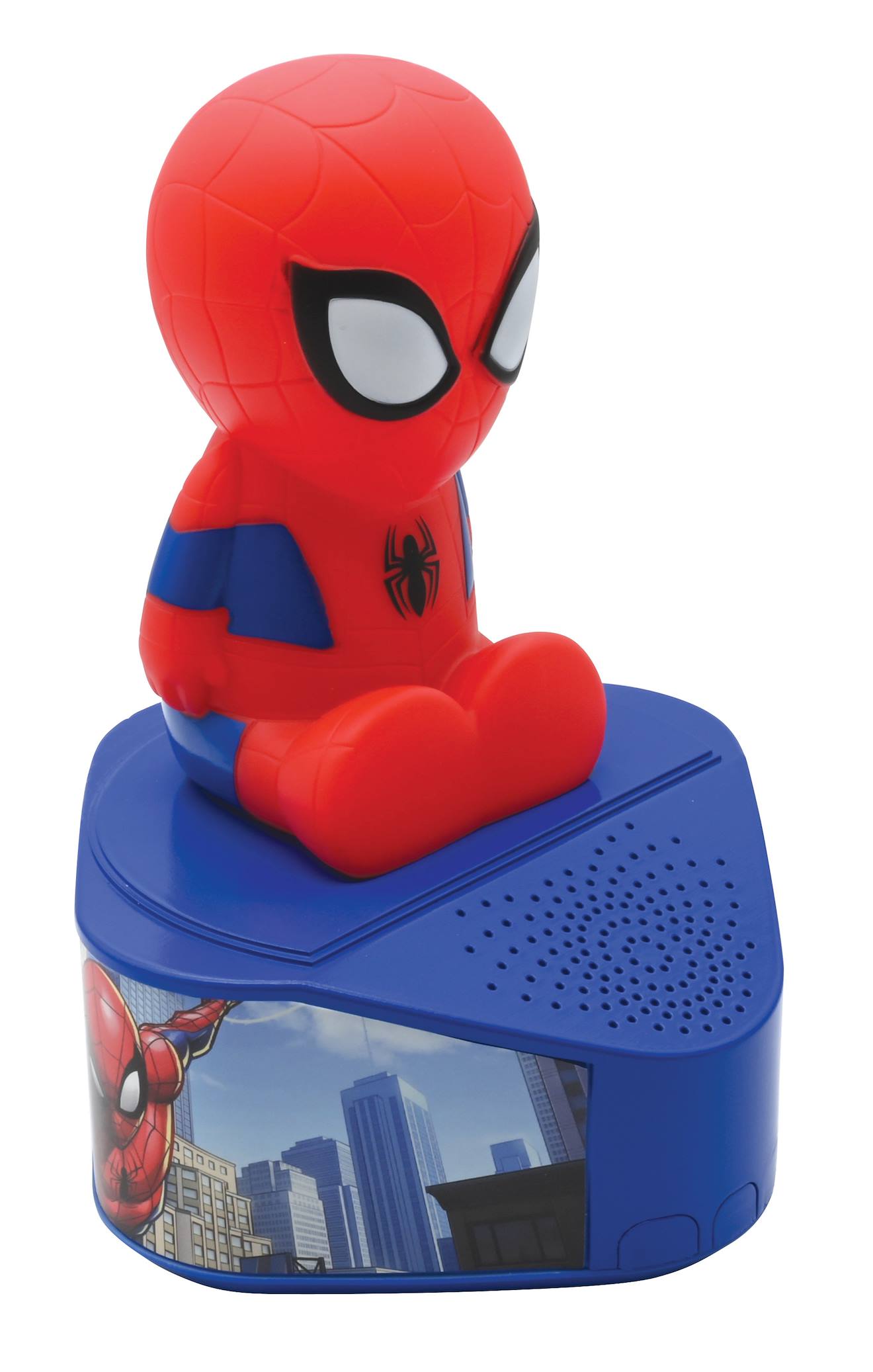 Enceinte Bluetooth avec figurine lumineuse de Spiderman multicolore