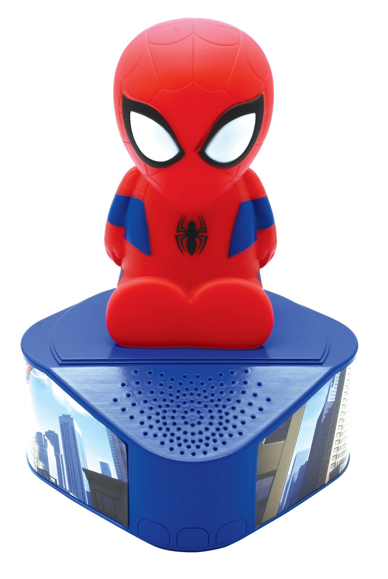 Enceinte Bluetooth avec figurine lumineuse de Spiderman multicolore