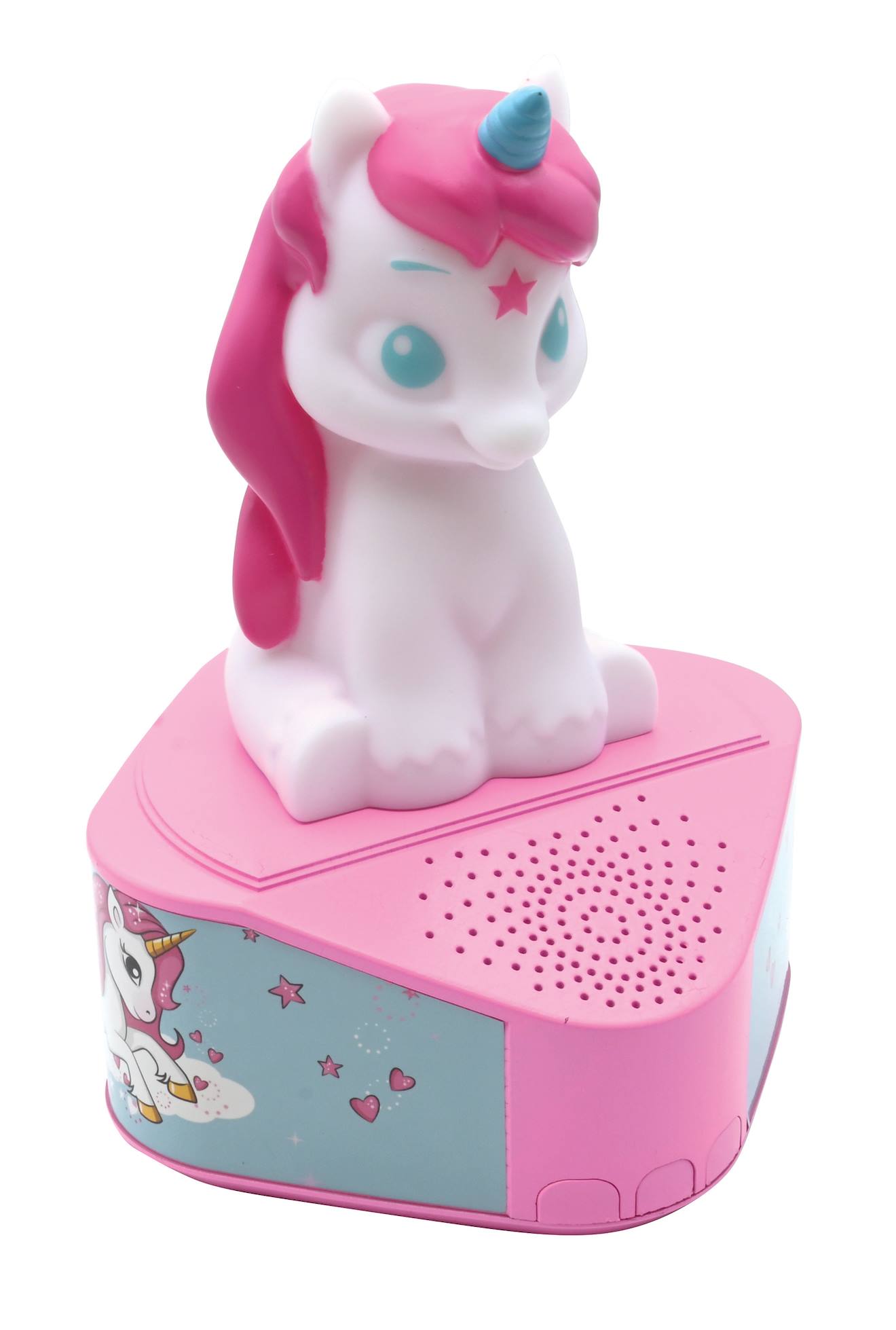 Enceinte Bluetooth avec figurine lumineuse licorne multicolore