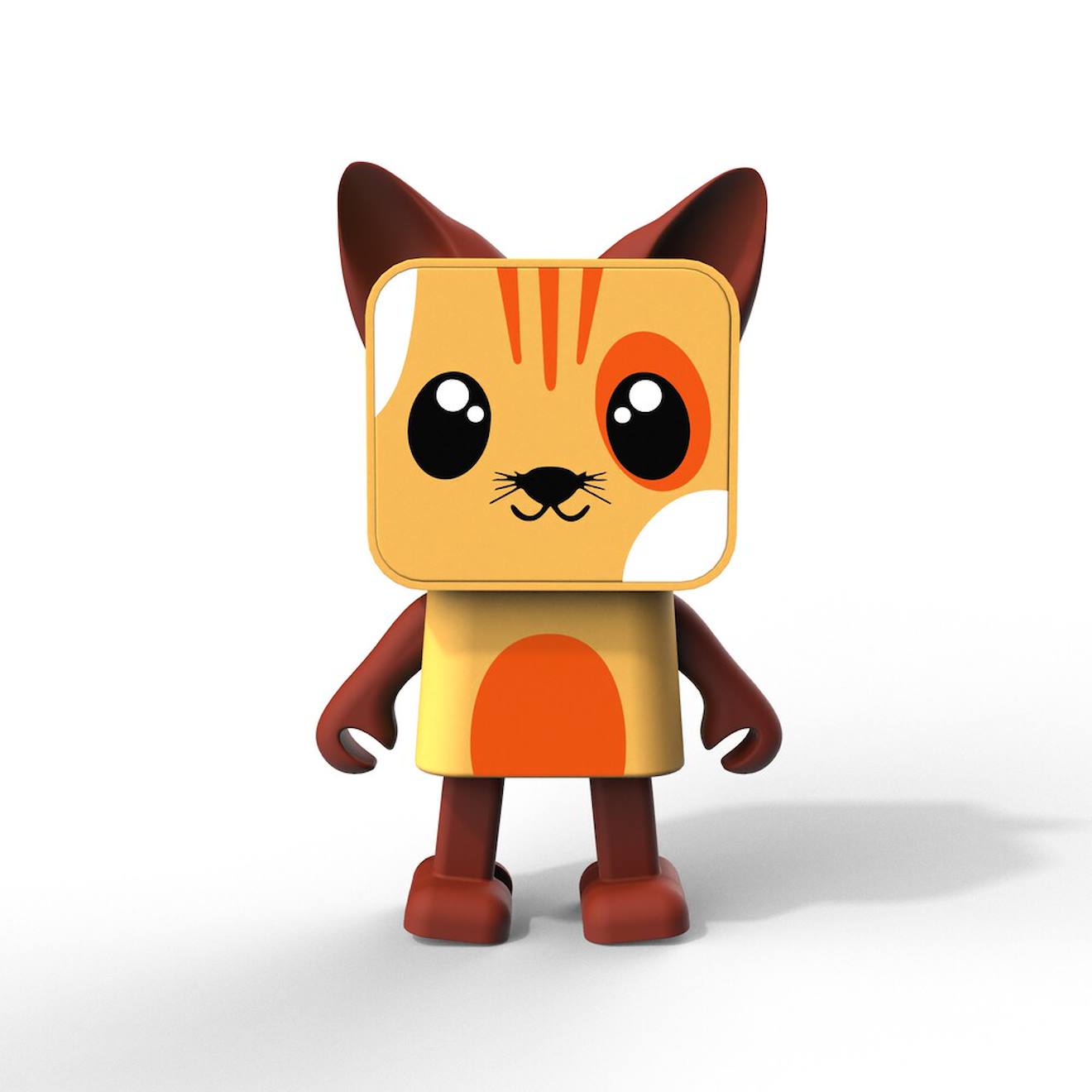 Enceinte Bluetooth dancing animal chat - 3w jaune, marron, orange