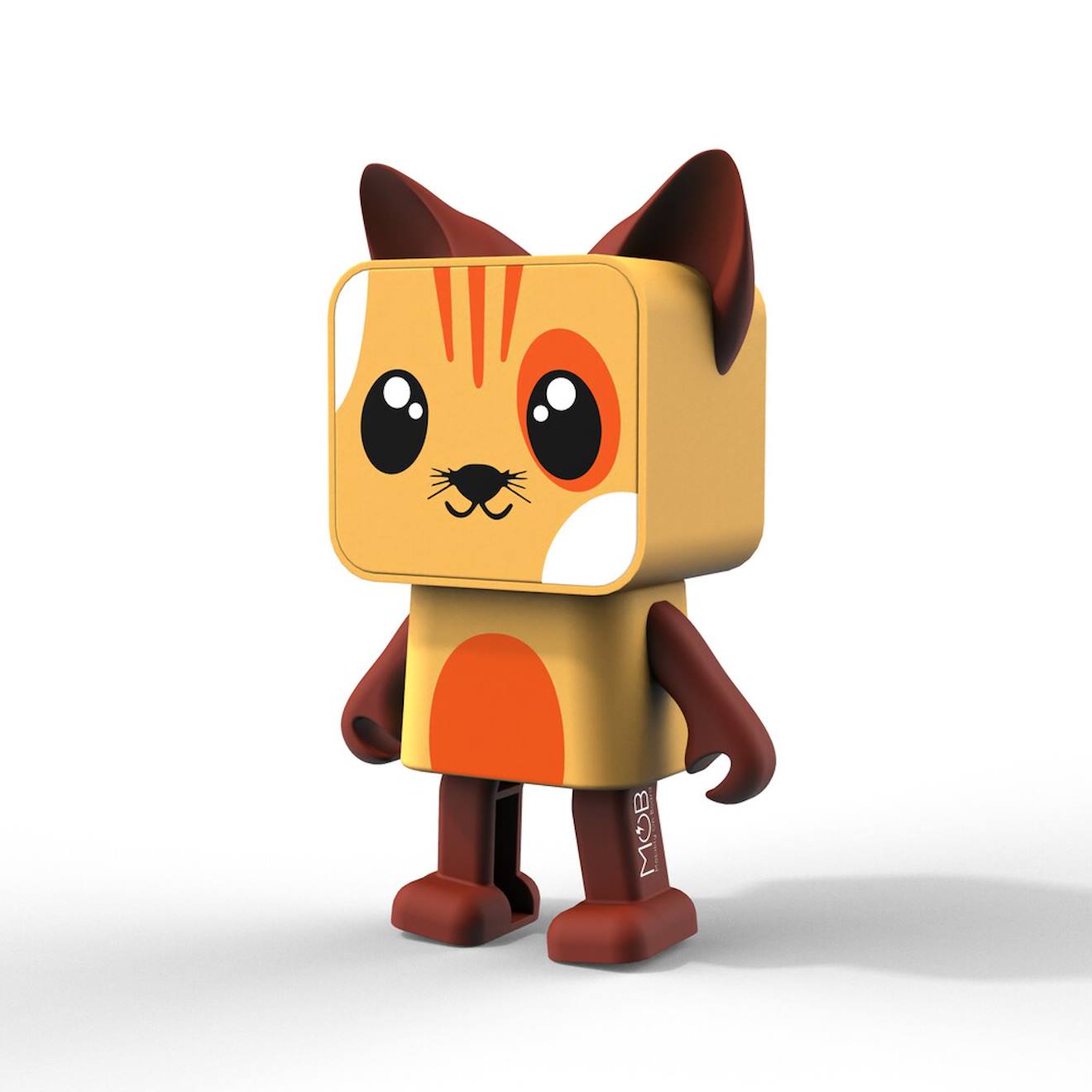 Enceinte Bluetooth dancing animal chat - 3w jaune, marron, orange