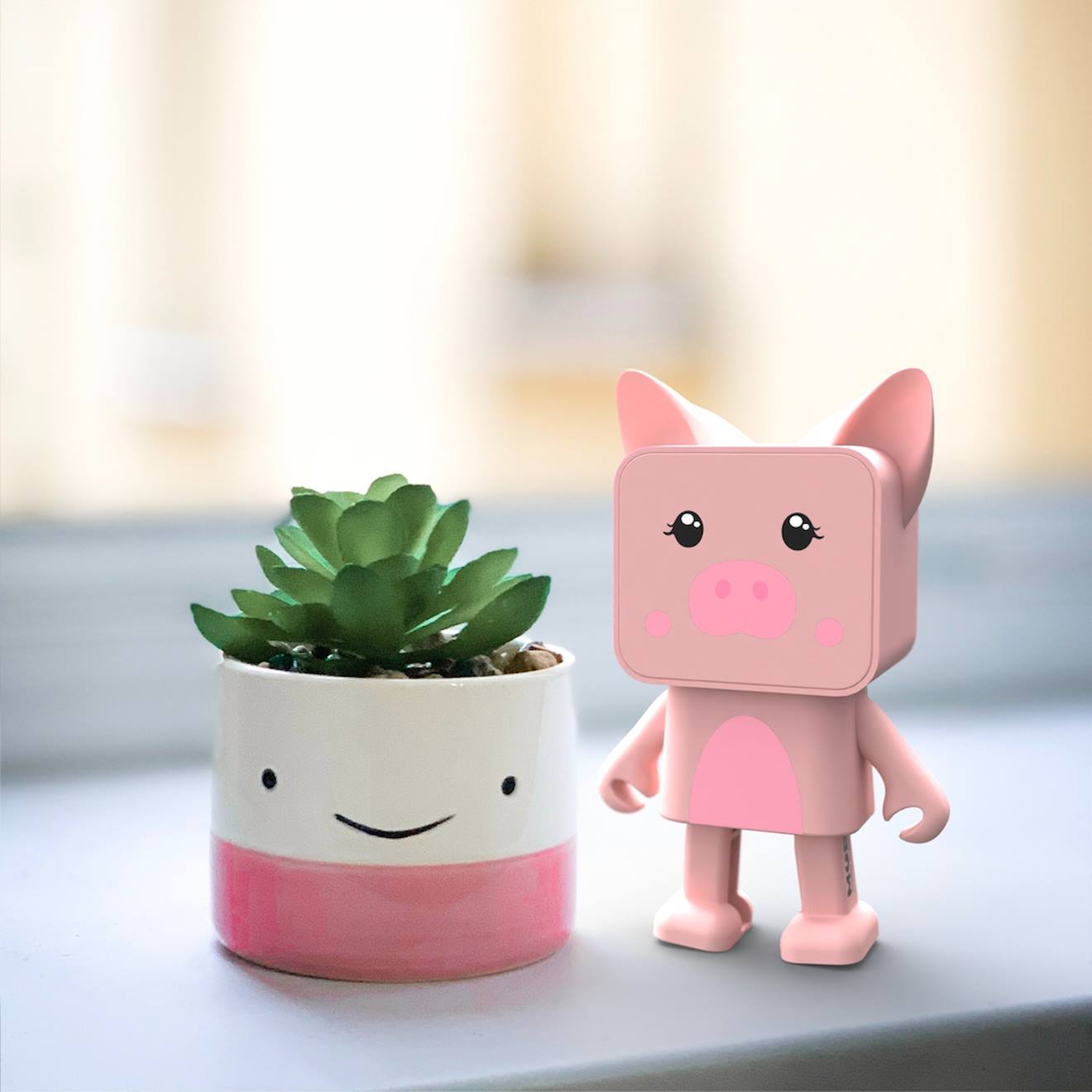 Enceinte Bluetooth dancing animal cochon multicolore