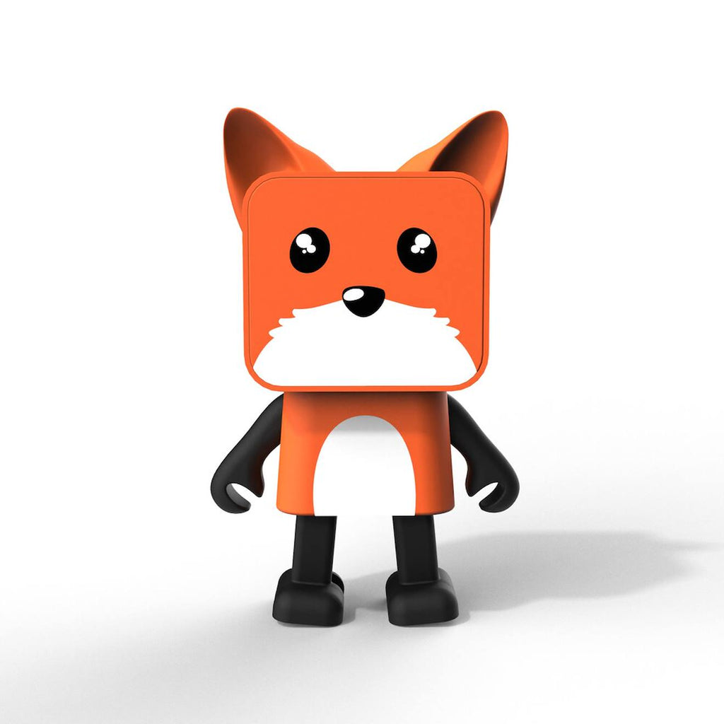 Enceinte Bluetooth dancing animal renard orange, blanc, noir