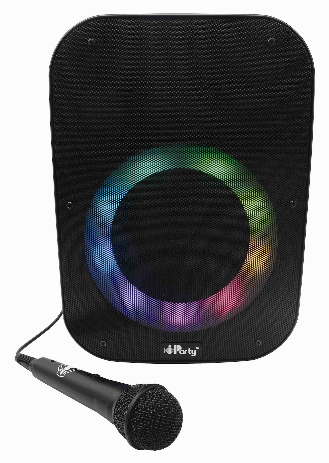 Enceinte Bluetooth iparty avec micro et effets lumineux multicolores multicolore