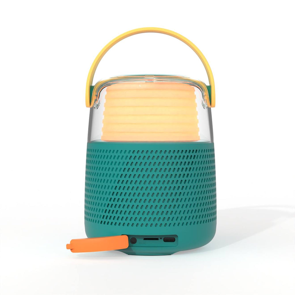 Enceinte Bluetooth karaoké avec micro changeur de voix vert