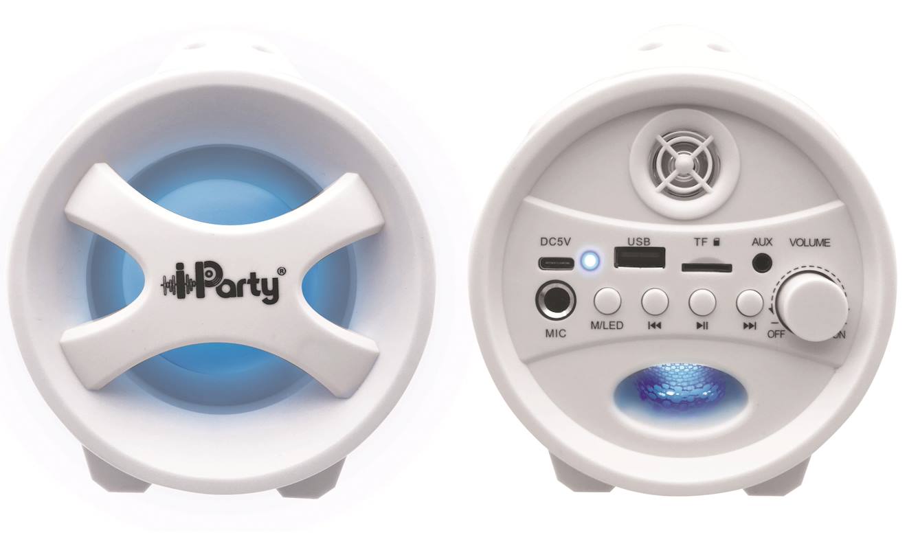 Enceinte Bluetooth sans-fil lumineuse avec micro iparty multicolore
