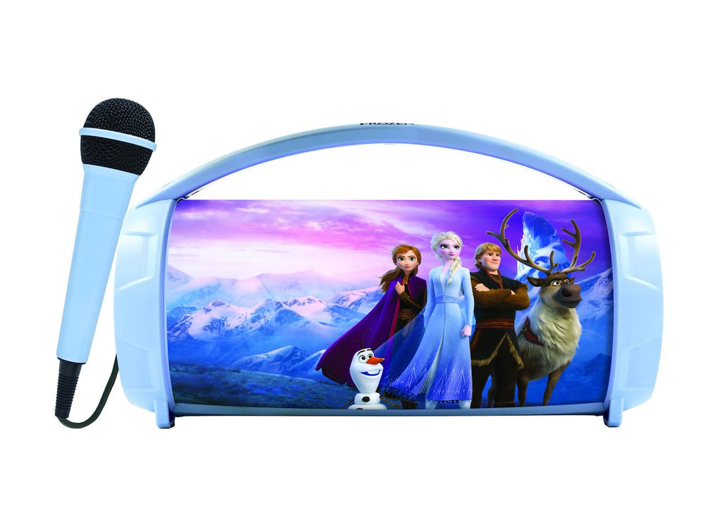Enceinte Bluetooth sans-fil lumineuse avec micro La Reine des Neiges multicolore