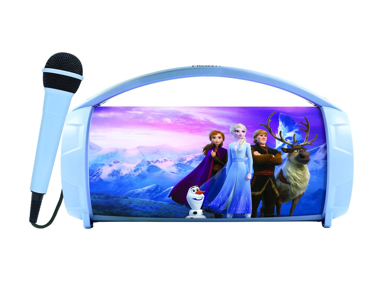 Enceinte Bluetooth sans-fil lumineuse avec micro La Reine des Neiges multicolore