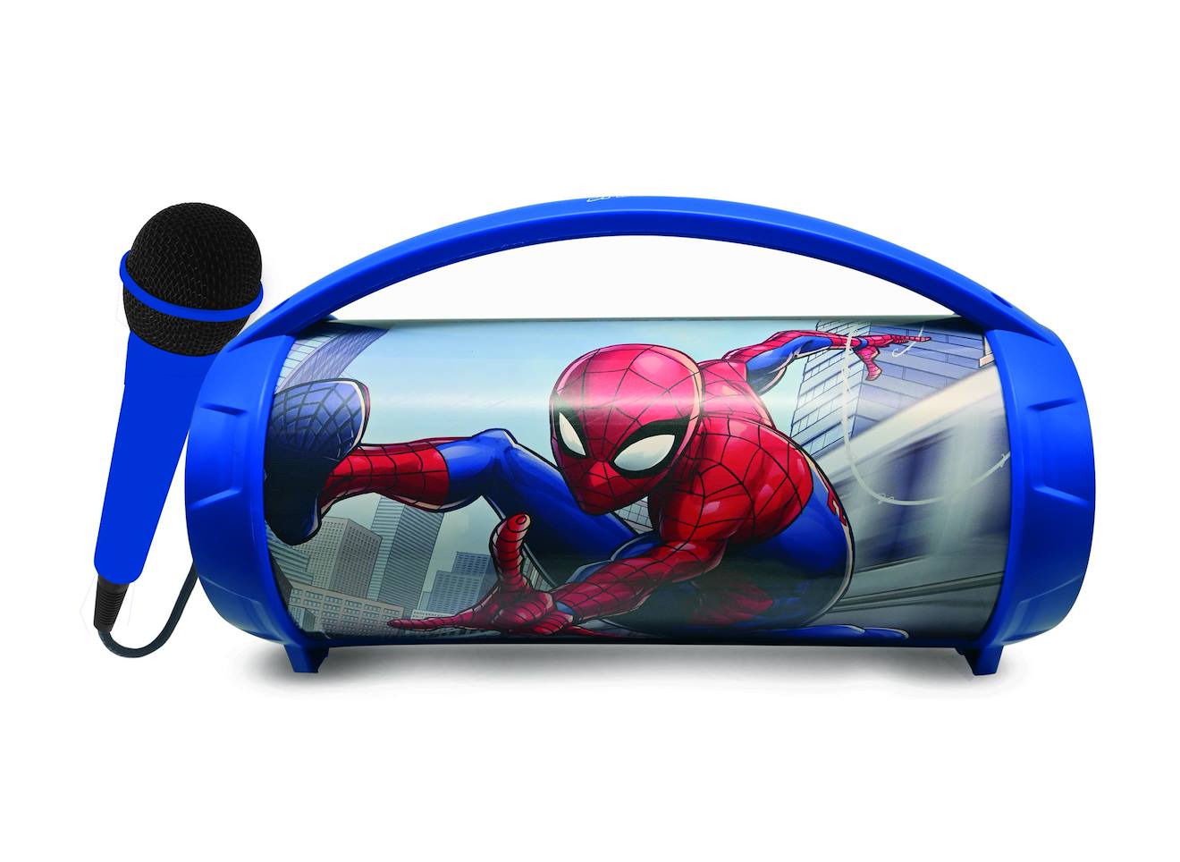 Enceinte Bluetooth sans-fil lumineuse avec micro Spider-Man multicolore