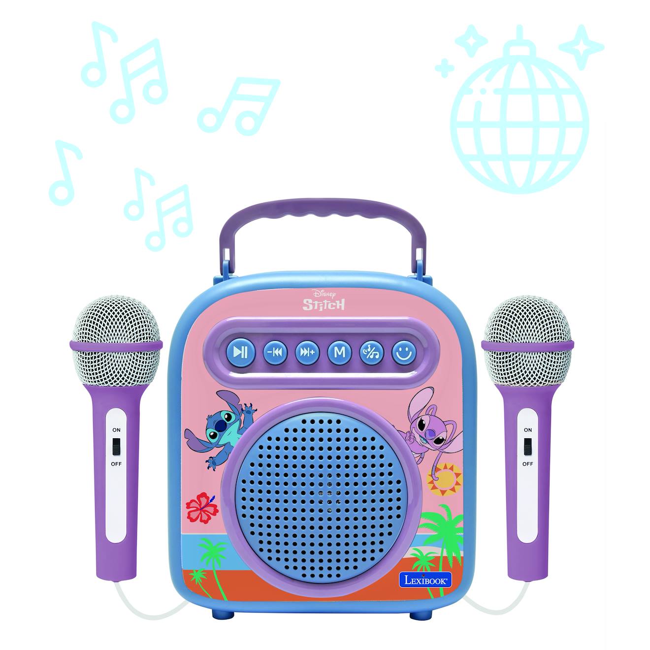 Enceinte Bluetooth Stitch avec 2 micros, sans-fil multicolore
