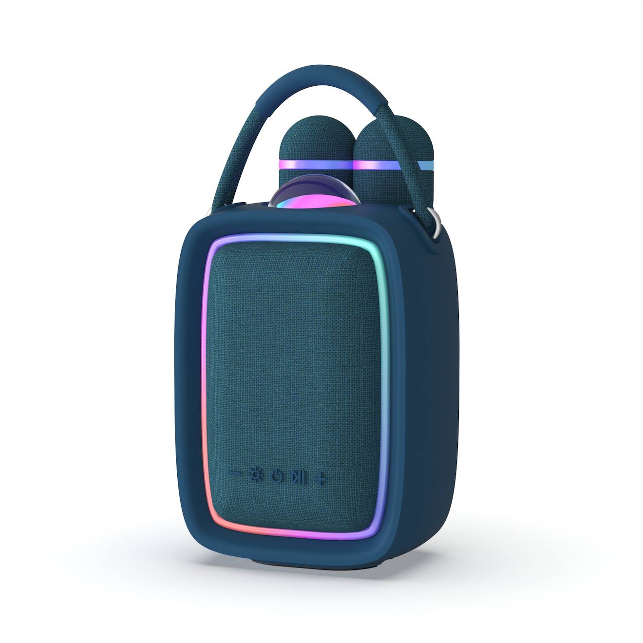 Enceinte & karaoké lumineuse - singy party bleu navy bleu