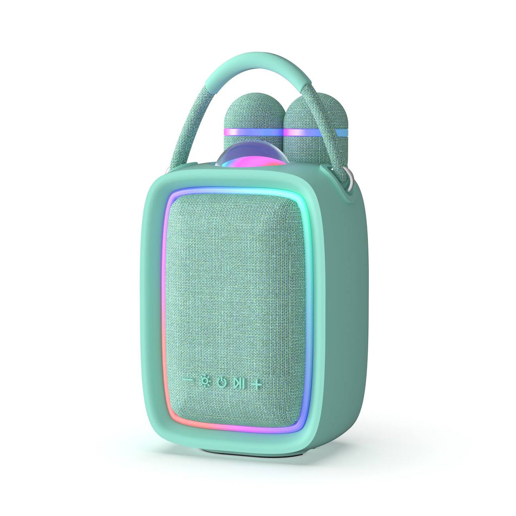 Enceinte & karaoké lumineuse - singy party bleu