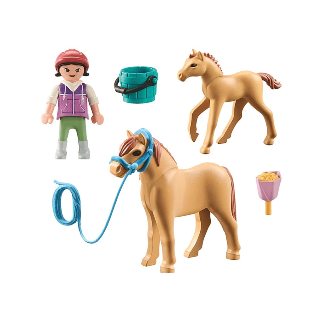 Enfant avec poneys 71498 multicolore