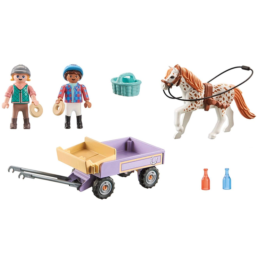 Enfants avec calèche et poney 71496 multicolore
