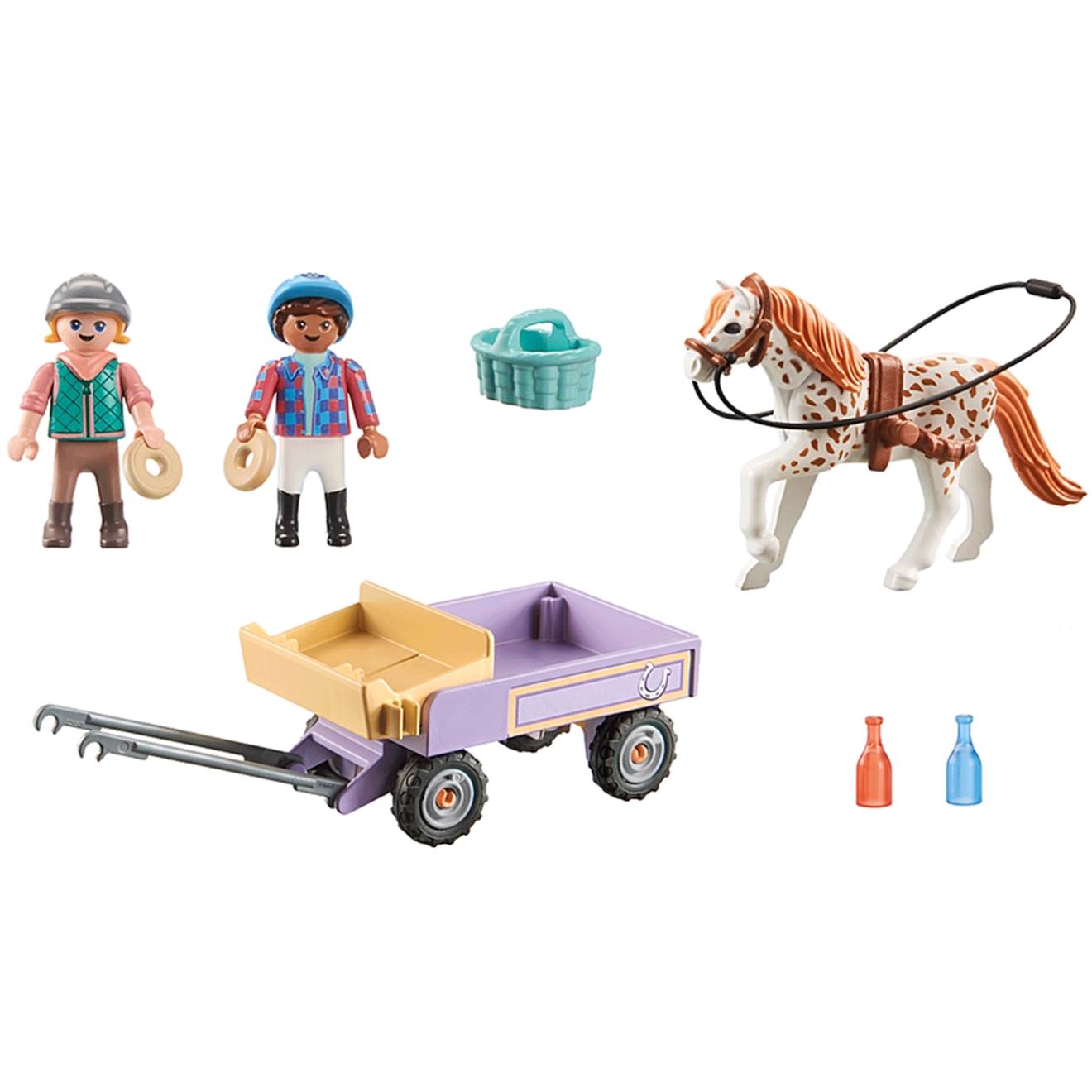 Enfants avec calèche et poney 71496 multicolore