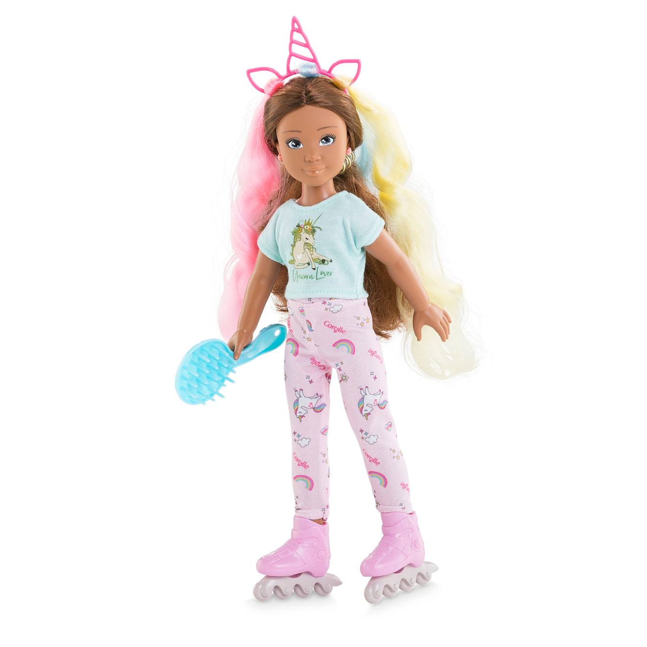 Ensemble accessoires coiffure arc-en-ciel pour poupée Corolle girls multicolore